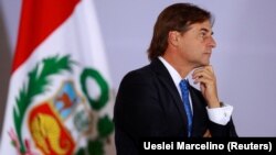 El presidente de Uruguay, Luis Lacalle Pou durante la Cumbre Sudamericana en el Palacio de Itamaraty, en Brasilia, Brasil, el 30 de mayo de 2023. (REUTERS/Ueslei Marcelino)