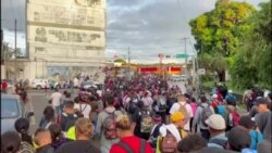 Marcha de migrantes parte de Tapachula