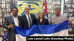 Fundadores del "Consejo Nueva Nicaragua" en la Casa de la Brigada de Asalto 2506. Miami, 15 de septiembre, 2018. 