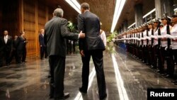 Barack Obama y Raúl Castro el 21 de marzo en La Habana de 2016. REUTERS/Carlos Barria 