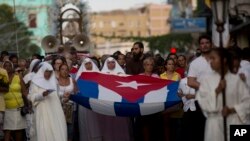 Procesión de la Virgen de la Caridad el 8 de septiembre de 2019. AP Photo/Ismael Francisco