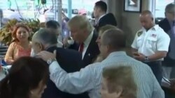 Donald Trump toma café cubano en el restaurante Versalles de la Pequeña Habana