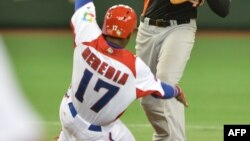 Guillermo Heredia cuando formaba parte del equipo Cuba. (KAZUHIRO NOGI/AFP/Archivo)