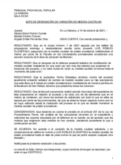 Régimen niega cambio de medida cautelar para el preso político Luis Robles