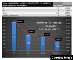 Encuensta sobre el carácter socialista en la constitución.