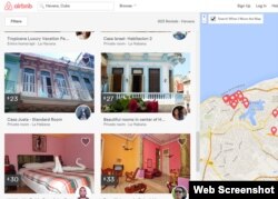 Algunas de las casas particulares para alquilar en La Habana que oferta la web de Airbnb