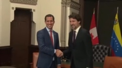 Justin Trudeau recibe a Juan Guaidó en Canadá