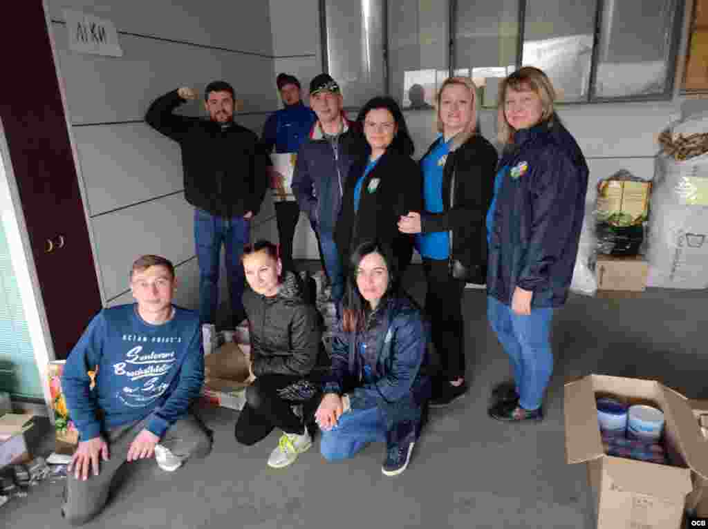 Grupo de voluntarios en Madrid. 