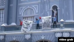 Protesta en Santiago de Cuba.