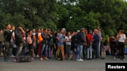 Migrantes cubanos en camino a EEUU.